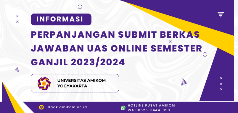 Informasi Perpanjangan Submit Berkas Jawaban UAS Online Semester Ganjil 2023/2024