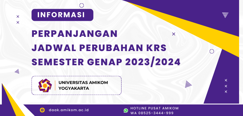 INFORMASI PERPANJANGAN JADWAL PERUBAHAN KRS SEMESTER GENAP 2023/2024