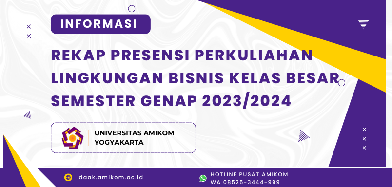 REKAP PRESENSI PERKULIAHAN LINGKUNGAN BISNIS KELAS BESAR SEMESTER GENAP 2023/2024