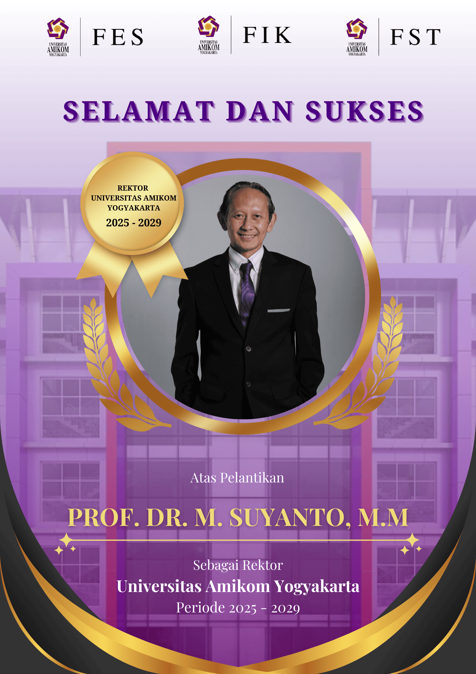 Rektor Universitas Amikom Yogyakarta Periode 2025 - 2029