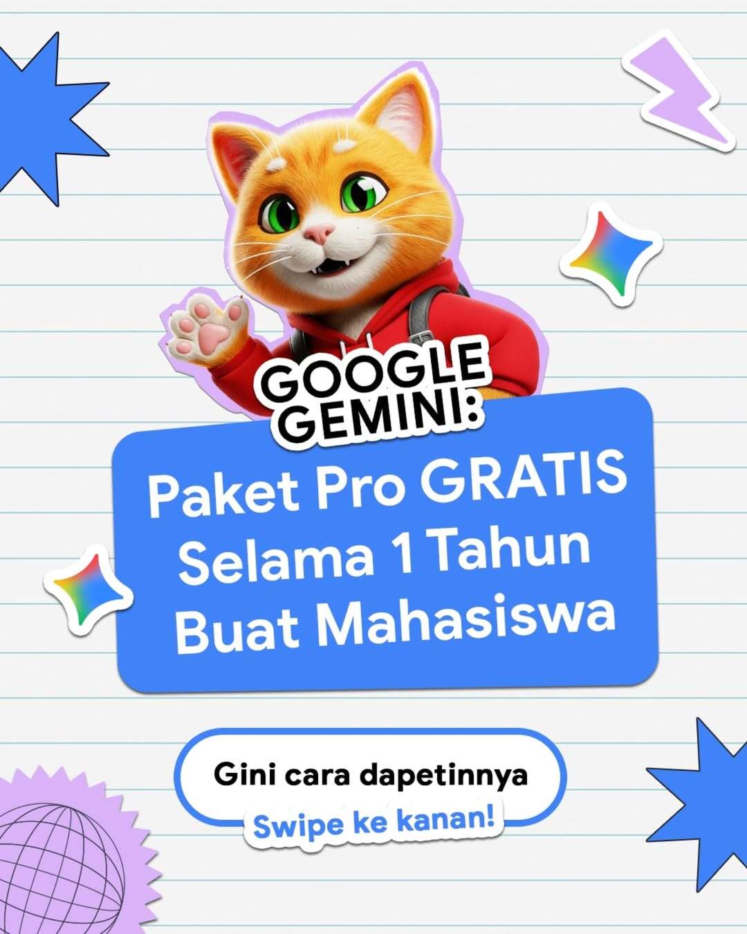 Dapatkan Paket Pro Google Gemini GRATIS selama 1 tahun!
