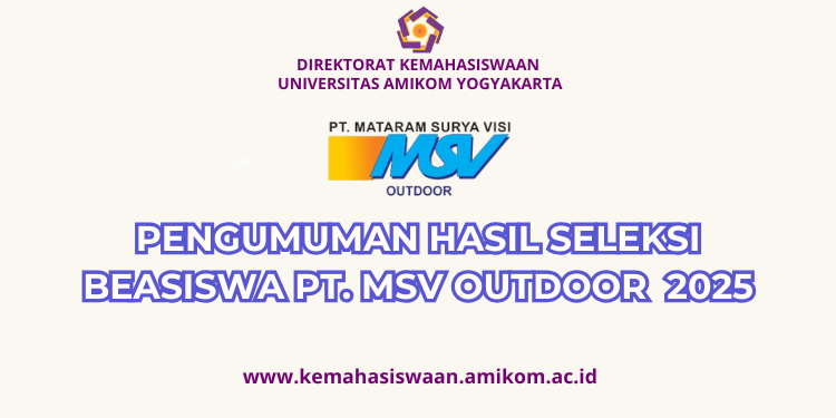 PENGUMUMAN HASIL BEASISWA PT. MSV OUTDOOR