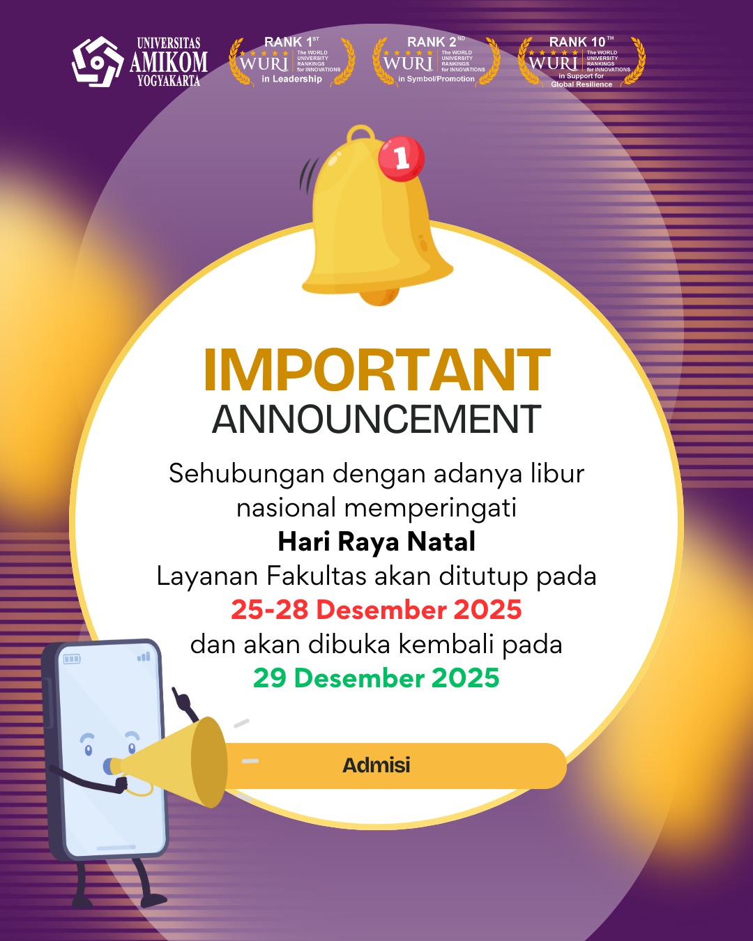 Informasi Tutup Layanan