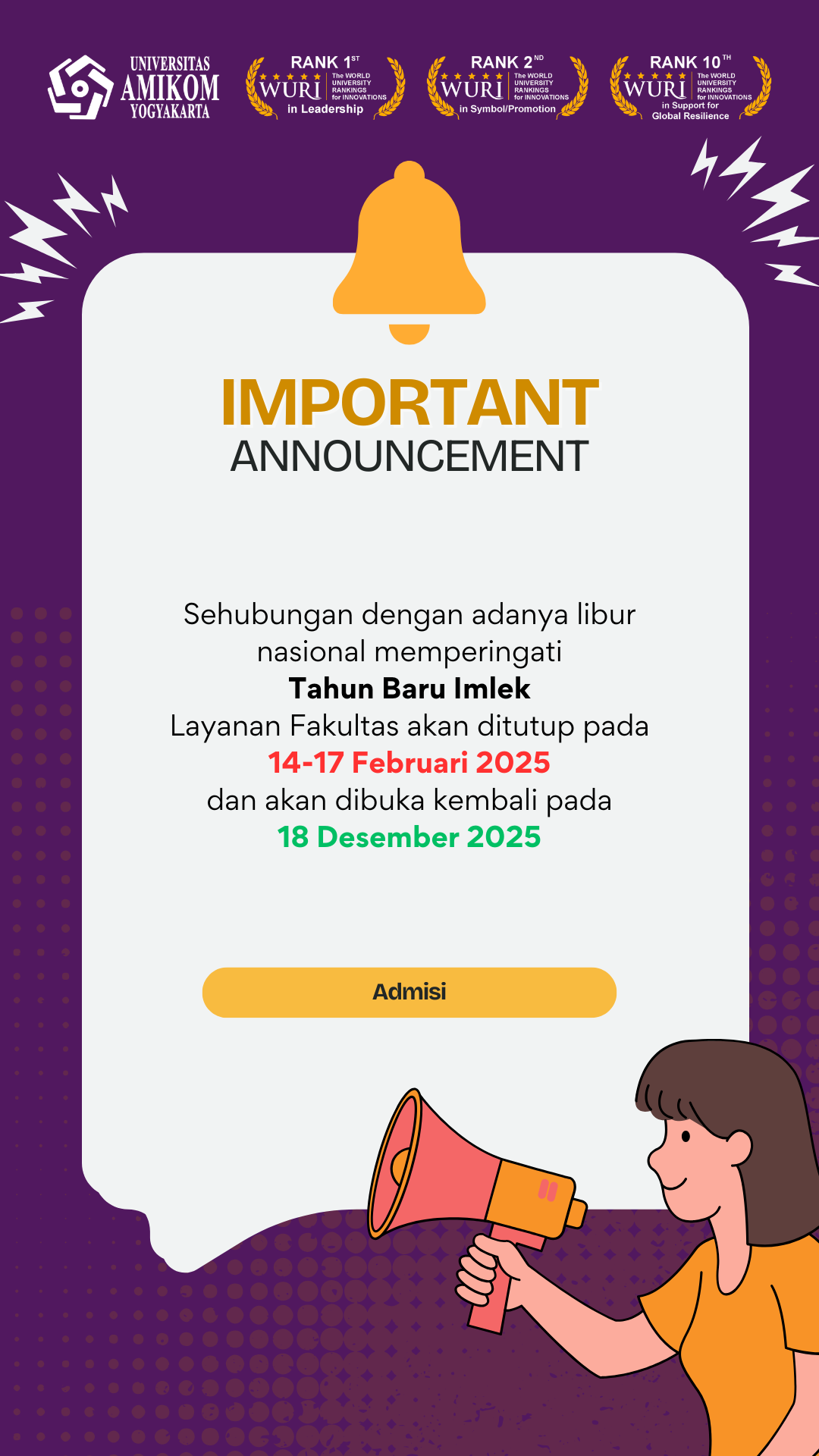 Informasi Tutup Layanan