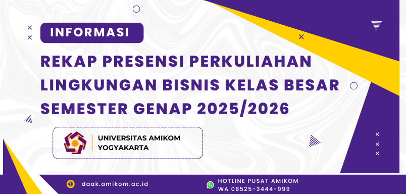 REKAP PRESENSI PERKULIAHAN LINGKUNGAN BISNIS KELAS BESAR SEMESTER GENAP 2025/2026
