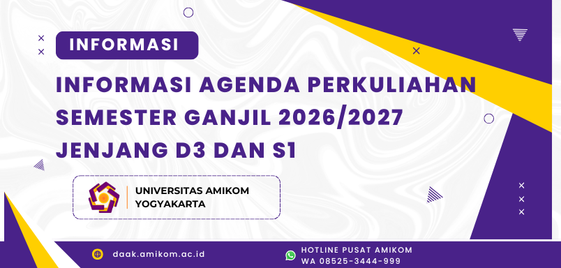 INFORMASI AGENDA PERKULIAHAN SEMESTER GANJIL 2026/2027 JENJANG D3 DAN S1