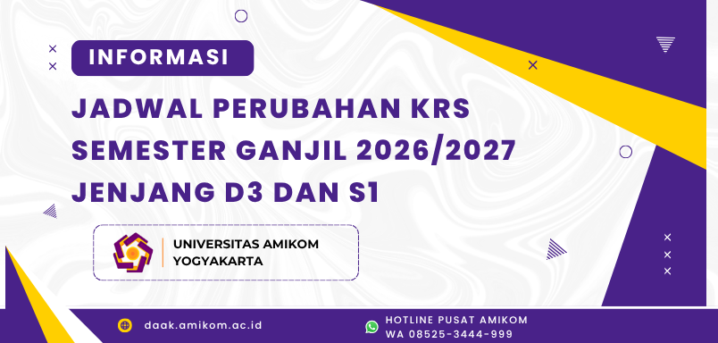 INFORMASI JADWAL PERUBAHAN KRS SEMESTER GANJIL 2026/2027 JENJANG D3 DAN S1