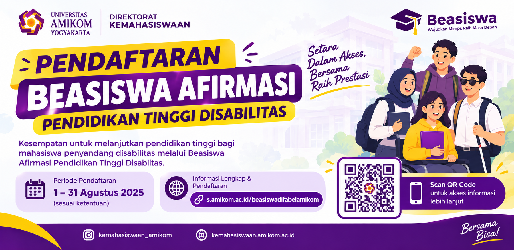PENDAFTARAN BEASISWA AFIRMASI PENDIDIKAN TINGGI DISABILITAS 2026